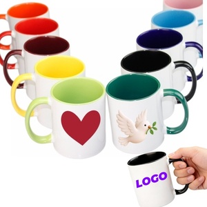 Mug à café en céramique de 11 oz avec logo personnalisé, faible MOQ, pour la famille, les amis, les couples, les camarades de classe, les cadeaux promotionnels de vacances, l'usage quotidien - Product Image 1