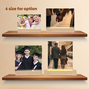 Base de cadre photo en verre trempé LED personnalisée, vente en gros d'usine, pour sublimation, décoration intérieure, tailles 6x6 pouces et 6x8 pouces - Product Image 1