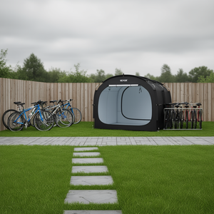 Tenda per Deposito Biciclette da Esterno Vevor, per 5 Bici, 2 Porte, Impermeabile, Montaggio Rapido, Stile Cabina Rettangolare - Product Image 2