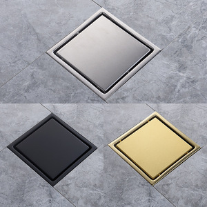 Desagüe <span class=keywords><strong>de</strong></span> suelo <span class=keywords><strong>de</strong></span> acero inoxidable dorado Invisible 304 <span class=keywords><strong>de</strong></span> doble uso para baño cocina ducha balcón-negro <span class=keywords><strong>110</strong></span> desodorante cuadrado - Product Image 3