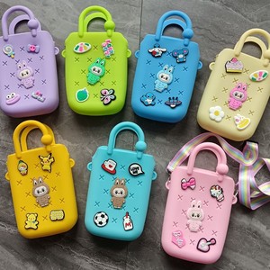 穴あきPVCソフトラバーサマービーチハンドバッグ カラフルゼリーDIY収納可能フレッシュ＆スイートユニセックス - Product Image 2