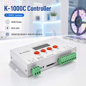 Contrôleur mis à jour K1000C <span class=keywords><strong>T1000S</strong></span> DC5V DC24V pour LED WS2812B WS2811 APA102 WS2813, contrôleur de programmation 2048 pixels - Product Image 4