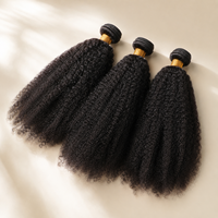 Cheveux non traités 100% vierges bruts bouclés birmans doux, extensions de cheveux humains brésiliens crépus bouclés, mèches de cheveux humains 4c