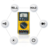 Multimètre numérique automatique 5-en-1 VA19 CAT III 600V avec interface USB, fonctions Lux, son, fréquence, température, humidité et certification CE