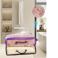 Transparent PVC fermeture éclair maison Textile lit sac couverture emballage sac oreiller couette drap sac de rangement