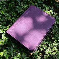Porte-cartes élégant violet personnalisable à 4 poches pour collection de cartes à collectionner