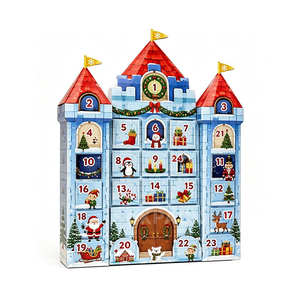 Calendario <span class=keywords><strong>de</strong></span> Adviento Personalizado con Forma <span class=keywords><strong>de</strong></span> Castillo, Caja Sorpresa <span class=keywords><strong>de</strong></span> 24 Días, Caja <span class=keywords><strong>de</strong></span> Cuenta Regresiva <span class=keywords><strong>de</strong></span> <span class=keywords><strong>Cartón</strong></span> para Dulces, Juguetes y Regalos Navideños - Product Image 1