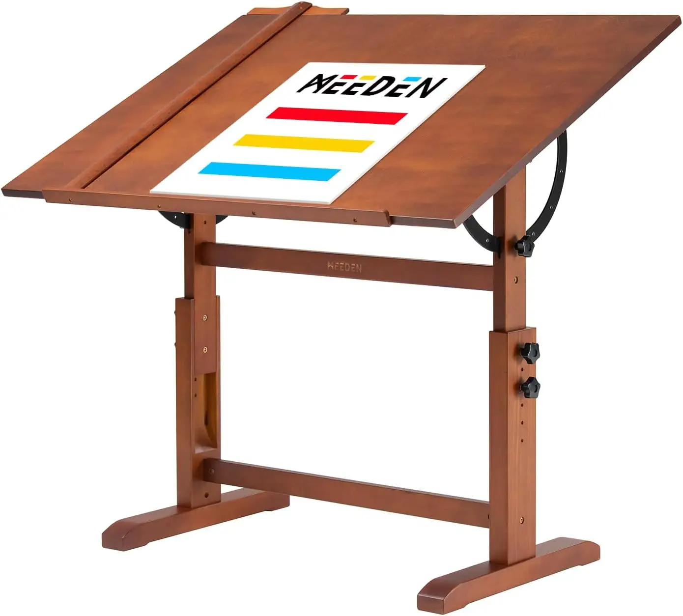 MEEDEN tavolo da disegno in legno Extra Large, tavolo da disegno artista, tavolo artigianale con altezza regolabile, inclinabile