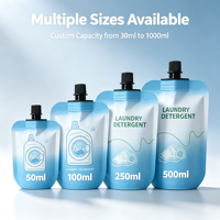 Sachet cosmétique de voyage personnalisé de 20 ml avec bec verseur et bouchon à vis pour masque capillaire et sérum