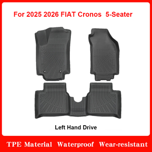 Tapetes de Piso 3D de TPE Impermeables, Hechos a Medida para FIAT <span class=keywords><strong>Cronos</strong></span> 2025 2026 de 5 Plazas, Duraderos, para Todo Clima, para Vehículos con Volante a la Izquierda - Product Image 2