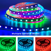 Bande LED RVB adressable WS2815 24V, 60 LED/m, PCB 10mm, découpable toutes les 1 LED, ruban lumineux à couleurs magiques pour éclairage commercial et décoration