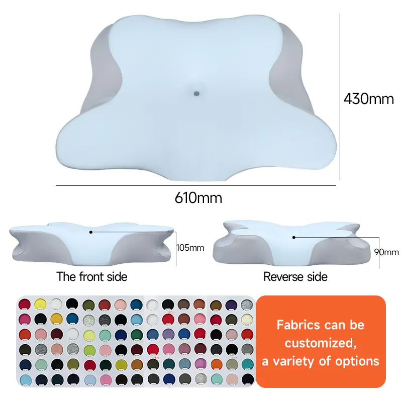 New Bed pillow OEM ODM Cervical Contorted Orthopedic Sleep Pillow Other functions Memory sponge pillow