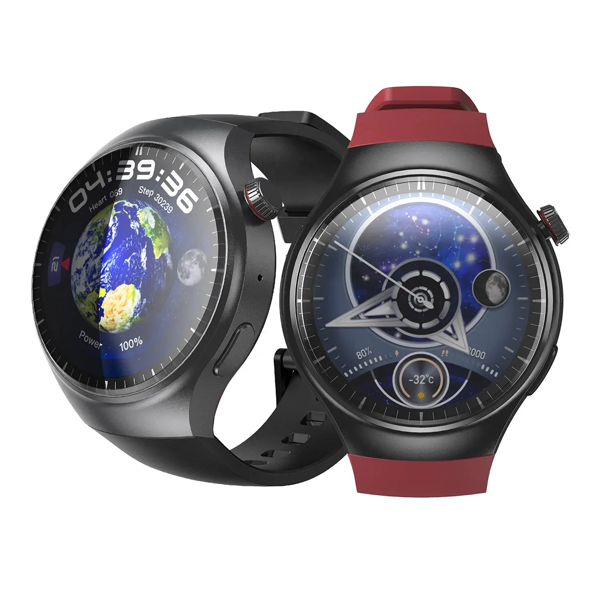 2024 OEM Custom Watch 1,43 Zoll AMOLED Bildschirm GPS Smart Watch DM80 Android 8.1 WiFi 1000mAh Große Batterie kapazität 4G Watch Phone