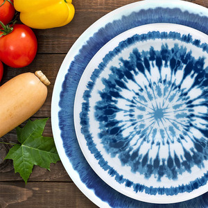 Nice blue decorating melamine food serving plate - Product Image 1