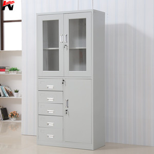Thiết kế hiện đại glass cửa tủ hồ sơ văn phòng tủ xuống 5 ngăn kéo vật liệu kim loại tủ - Product Image 5
