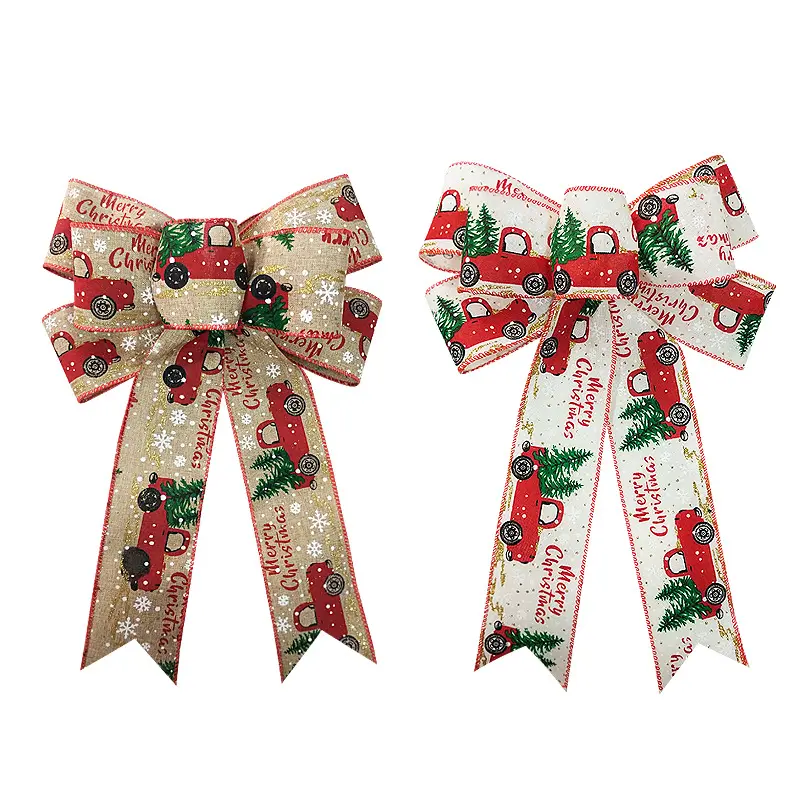 In stock wholesale Christmas ribbon bows Christmas decoration bows ribbon