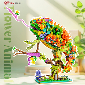 Q16001 Kits de blocs de construction en forme de fleur modèle <span class=keywords><strong>caméléon</strong></span>, briques MOC, <span class=keywords><strong>puzzle</strong></span>, jouet éducatif, jouets créatifs pour enfants, cadeau de Noël - Product Image 2