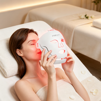 Masque facial LED Photon en silicone avec technologie lumineuse pour les soins de la peau et la routine beauté à domicile