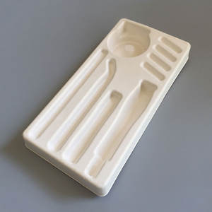 Venda quente Biodegradável Wet Press Branco Set Polpa Bandeja Ambientalmente Amigável Polpa Moldada Insert - Product Image 1