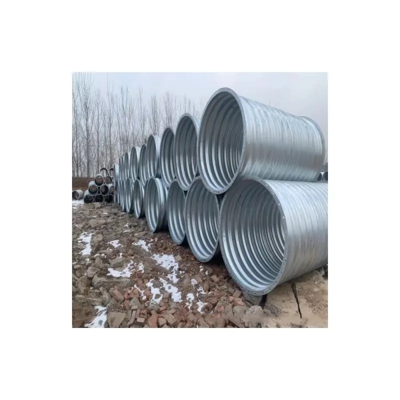 排水用亜鉛メッキ金属トンネル鋼カルバートパイプスパイラル波形カルバート