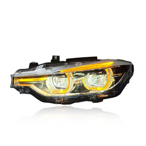 Fari LED SJC <span class=keywords><strong>Auto</strong></span> V3 Originali Argento per BMW Serie 3 F30 F35, Luci Anteriori con DRL Giallo, Bianco e Ambra, Gruppo Ottico Anteriore - Product Image 5