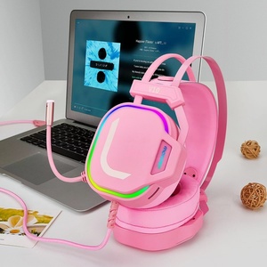 Populaire rose 3.5mm bandeau confortable Microphone <span class=keywords><strong>PC</strong></span> ordinateur <span class=keywords><strong>casque</strong></span> de jeu <span class=keywords><strong>casque</strong></span> <span class=keywords><strong>Gamer</strong></span> Auriculares - Product Image 4