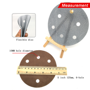 5 pouces 6 trous Superfine Film disque <span class=keywords><strong>de</strong></span> ponçage humide/sec papier <span class=keywords><strong>de</strong></span> sable doux crochet et boucle papier <span class=keywords><strong>de</strong></span> verre pour outils abrasifs peinture polissage - Product Image 2