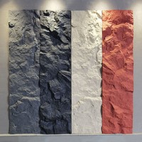 2400*600mm PU Faux Pierre Pierre Grand Artificiel Faux Pierre Peau Placage Panneau Mural 100mm Façade PU Revêtement Extérieur