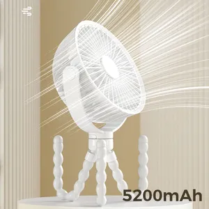 Ce RoHs FCC chứng nhận max 5200mAh 4W ripod bạch tuộc Fan ventiladores tay người hâm mộ bán buôn USB có thể sạc lại bé fan hâm mộ