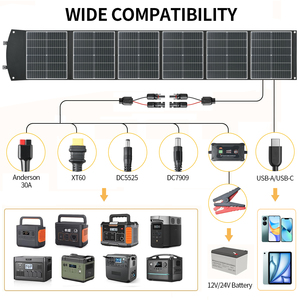 Panneaux solaires en silicium monocristallin et polycristallin 200W, efficacité 23%, chargeur portable noir, 18 pièces, marque OEM, modèle UC-200 - Product Image 5