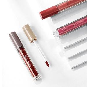 Eco Plastic <b>clear</b> Lip Gloss Packaging Custom logo Lip Oil Tube Container 5ml Empty pink Lip Gloss Tube - Product Image 1