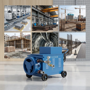 Pompe à mortier de coulis pour bâtiment, moteur électrique à double connexion, 30L/MIN, 28BAR, distance de livraison 100M, mélangeur de béton - Product Image 4