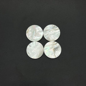 Tùy chỉnh B lớp 30*2.2mm trắng tự nhiên mẹ của ngọc trai tấm tròn đôi phẳng Phụ kiện cho đồ trang sức vỏ đá quý hạt lỏng - Product Image 5
