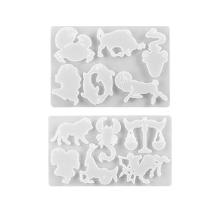 แม่พิมพ์ซิลิโคนสำหรับหล่อเรซิ่น 2 ชุด สำหรับ 12 ราศี ใช้สำหรับทำเค้ก ของตกแต่งบ้าน ต่างหู จี้ และเครื่องประดับ - Product Image 2