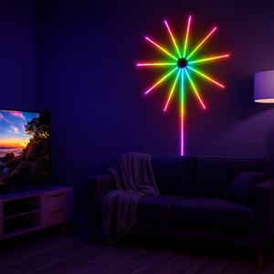 Kit d'éclairage mural flexible DIY à commande par application, synchronisation musicale, alimentation USB DC 5V, pour fête, décoration de chambre, feux d'artifice, lumières de feux d'artifice 5V - Product Image 3