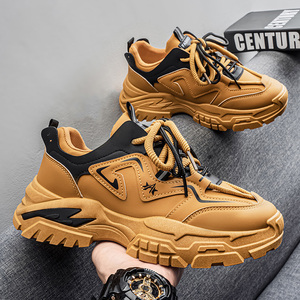 Nouvelles baskets M2157 pour hommes, chaussures de sécurité de travail, baskets de sport décontractées rétro à semelle épaisse, rehaussantes, style papa - Product Image 1