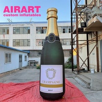 Bouteille de champagne gonflable géante, simulation parfaite pour les activités de marque, les festivals ou les décorations