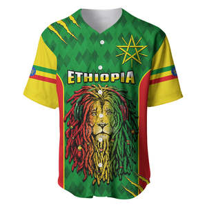 Etiopía Derg Downfall Day béisbol Jersey etíope León Judah impreso 100% poliéster 3D patrón transpirable al por mayor - Product Image 3