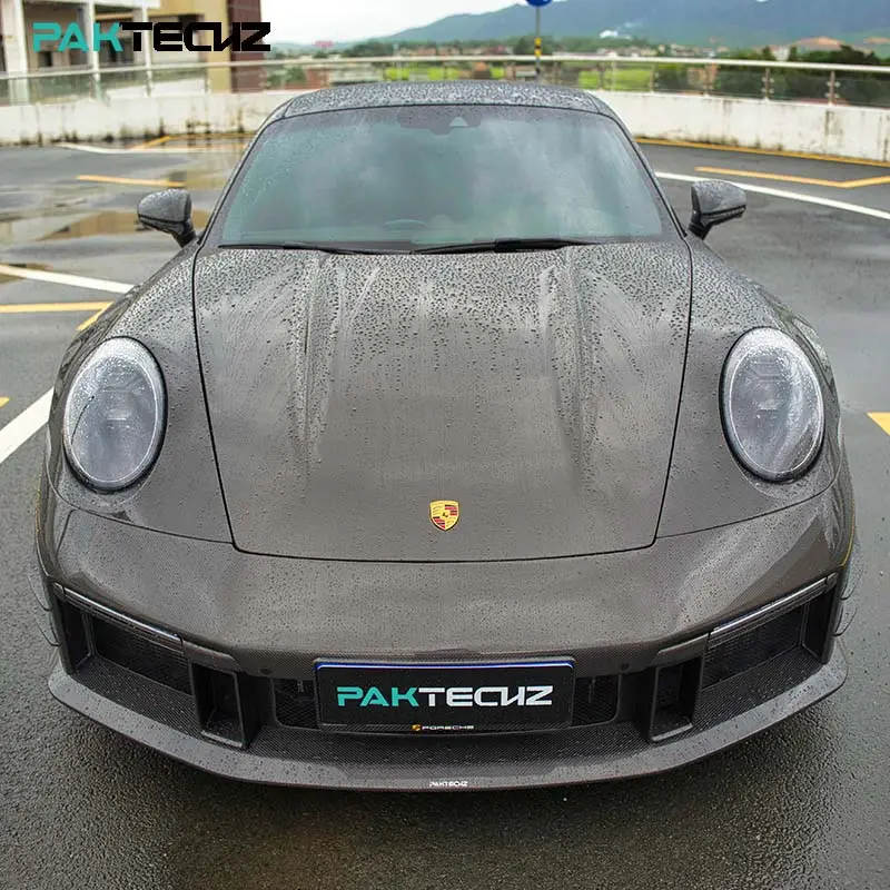 Paktechz сухой комплект кузова из углеродного волокна капот капота двигателя для porsche 911 992 турбо S