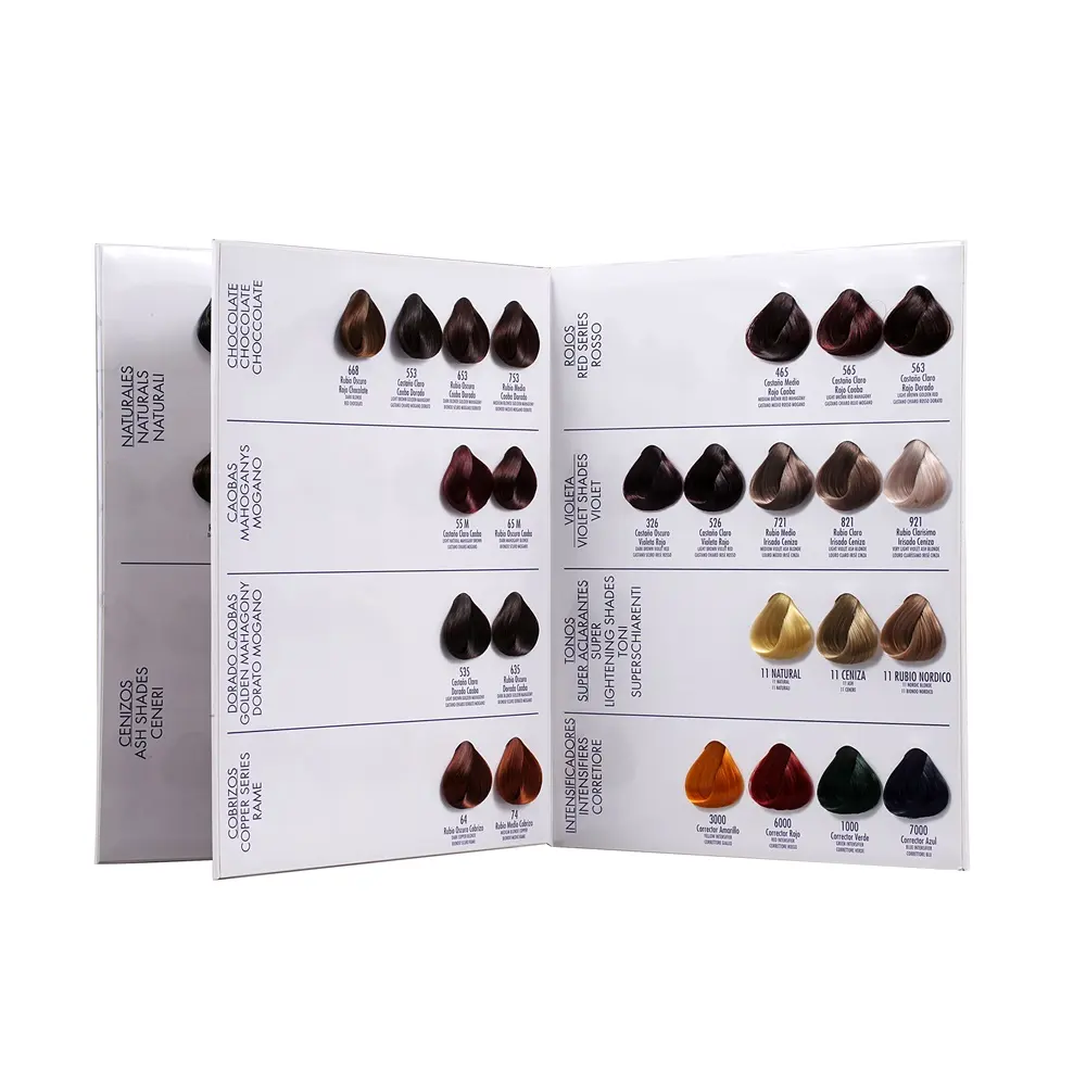 Asia manufacturer hair color chart silky hair dyes colors chart