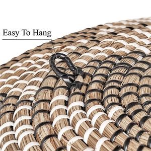 Pratos Suspensos De Parede Em Bambu Decoracao Ervas <span class=keywords><strong>Marinhas</strong></span> Pretas Boho Pendurada No Quarto Natural - Product Image 6