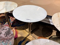 Table d'appoint en pierre de luxe blanche pour bureau moderne et réunions d'affaires, table basse, petite table d'appoint