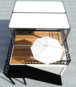 faltbares haus vorgefertigter container winziges haus glas mobile häuser 2 schlafzimmer container haus - Product Image 4