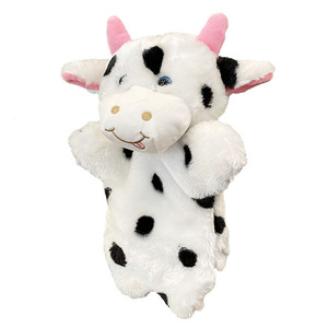 Marionnettes à main en peluche courte style animal, poupées en fibre de polyester, accessoires pour l'histoires racontées en maternelle - Product Image 5