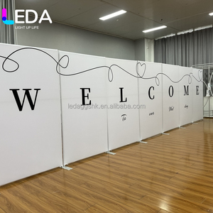 LEDA Custom Welcome Letter Divider <b>Backdrop</b> Wedding Welcome Sign Partition Screen With <b>Stand</b> for Wedding Entrance Decoration - Product Image 4