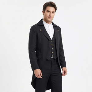 Veste longue gothique pour homme, style steampunk, époque victorienne, vintage, manches longues, style européen et américain, mélange de polyester et de coton - Product Image 2