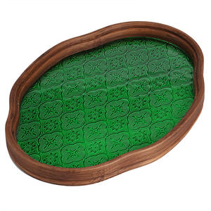 Eco-Friendly Chinese <b>Wood</b> <b>Tray</b> with Glass Top for Elegant Serving and <b>Table</b> Decoration - Product Image 3