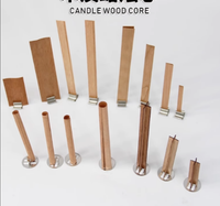 Mèches de bougie en bois avec double couche en forme de croix inflammable pour bricolage outils de fabrication de bougies parfumées mèches de bougie naturelles