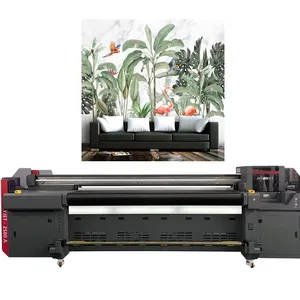 Myjet 2580 printer hibrida UV printer uv LED kecepatan tinggi presisi tinggi 2.5m UV printer hibrida 2512 kaca kayu akrilik