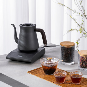 Hervidor eléctrico Queensense Gooseneck de acero inoxidable 304 con llenado automático desde la base para preparar café y té - Product Image 1